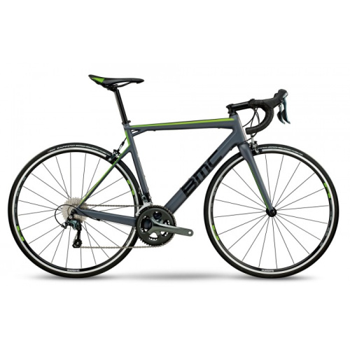 Велосипед шоссейный BMC TEAMMACHINE SLR03 TWO GREY/BLACK/GREEN TIAGRA 2018