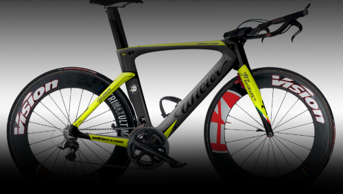 Велосипед Шоссейный Wilier Twin Blade Crono16 Ultegra Di2 WHRS010 черн./желый fluo